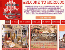 Tablet Screenshot of marrakechrougehostels.com